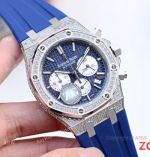 New Copy Audemars Piguet Iced Out Royal Oak Blue Chronograph Watch_th.jpg